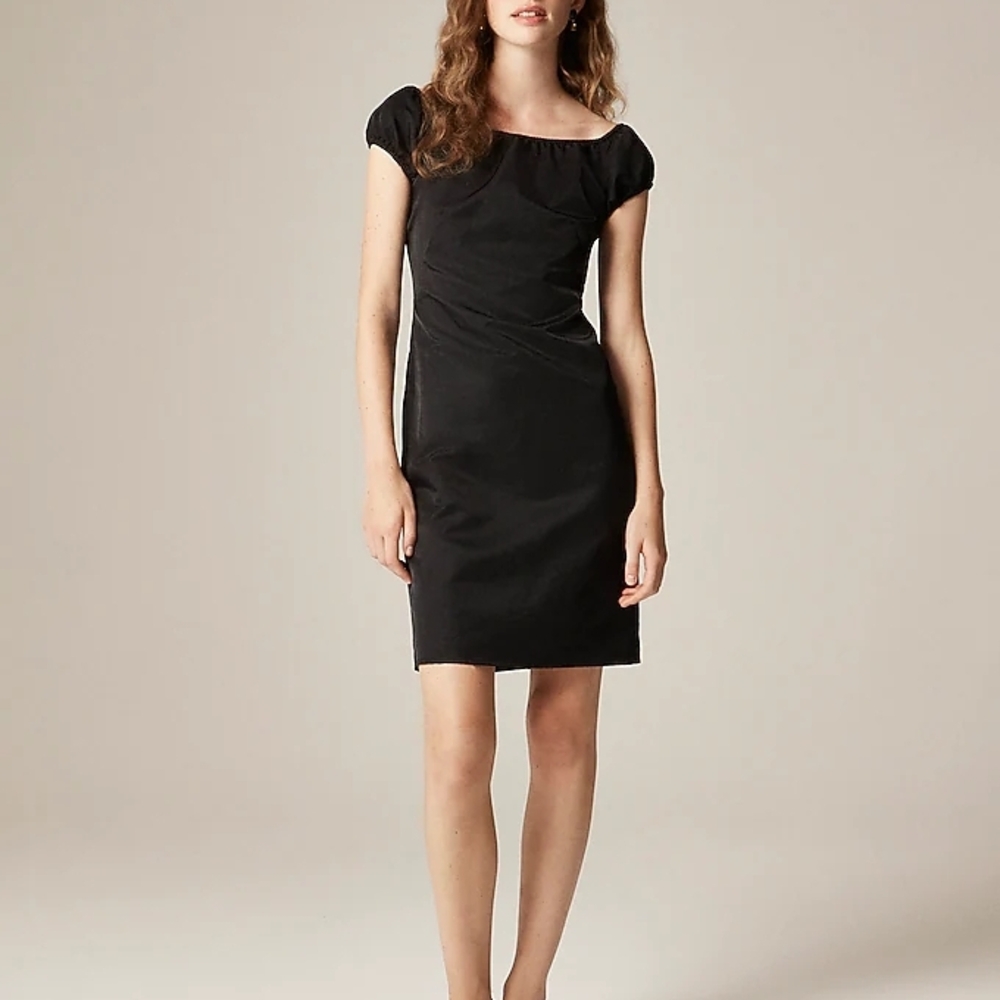 J. Crew Classic Black Midi Dress